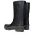 Christian Dior Rain Boots Black Rubber Cotton Ankle Boots for Women